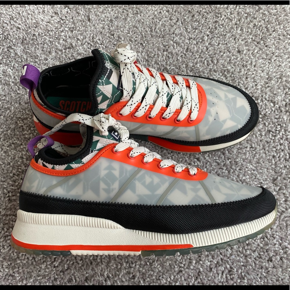 SCOTCH & SODA Vivex Grey Geo Sneakers